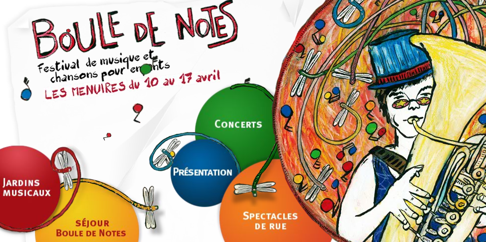 Affiche de festival pour enfants Boule de Notes