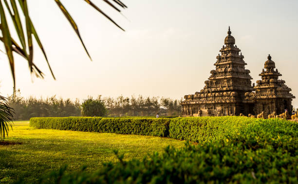 Temple de Chennai au coucher du jour