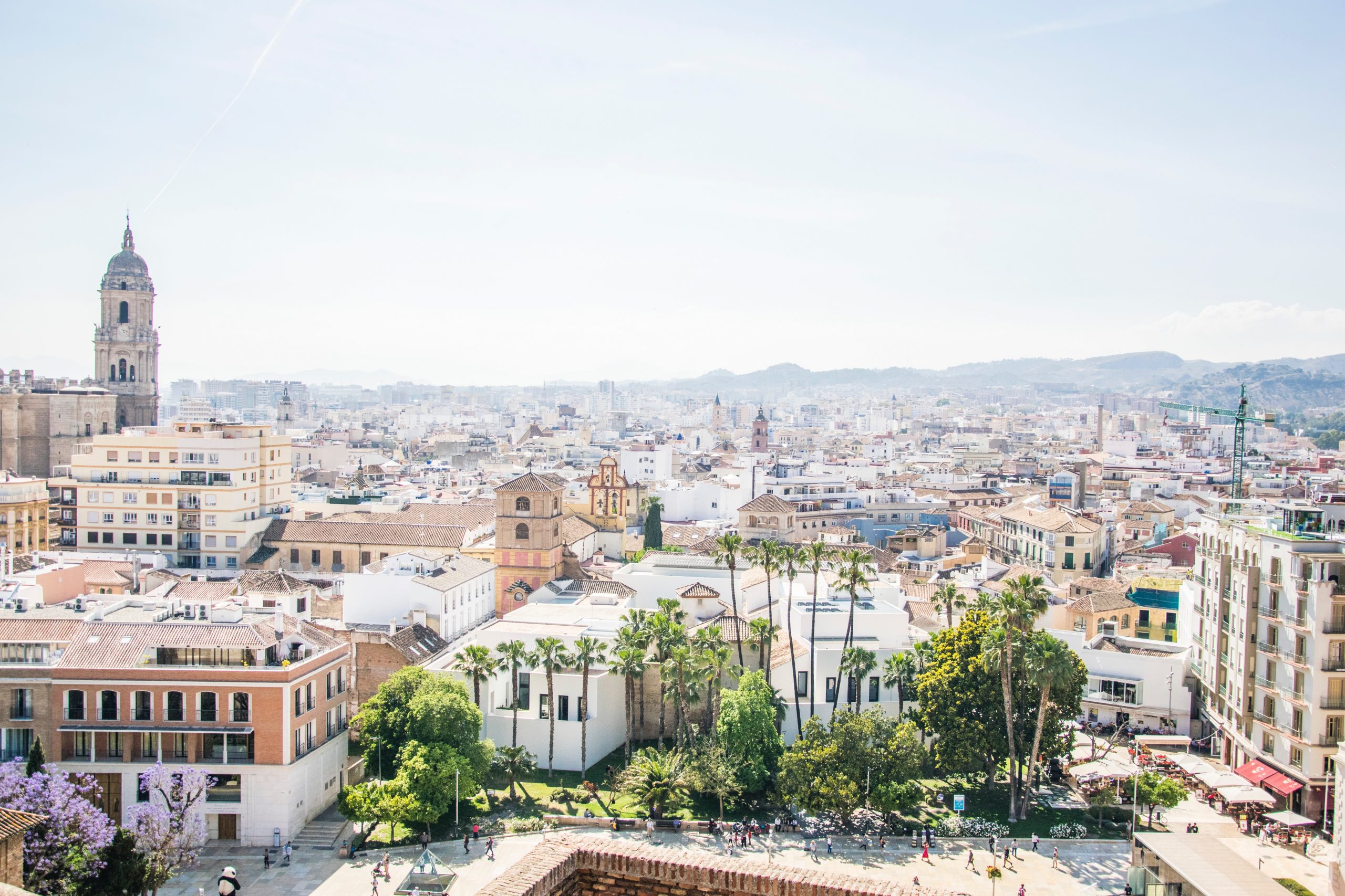 Vue panoramique sur la ville portuaire de Malaga